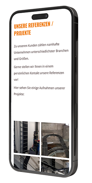 Hendrich - Design & Fotografie Webdesign Mobile Kabelmontage Örge Smartphone Mockup