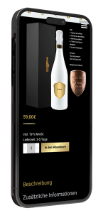 Hendrich - Design & Fotografie - Webdesign Mobile - Luxury-Bottle - Smartphone Mockup 02