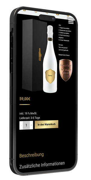 Hendrich - Design & Fotografie Webdesign Mobile Luxury Bottle Smartphone Mockup